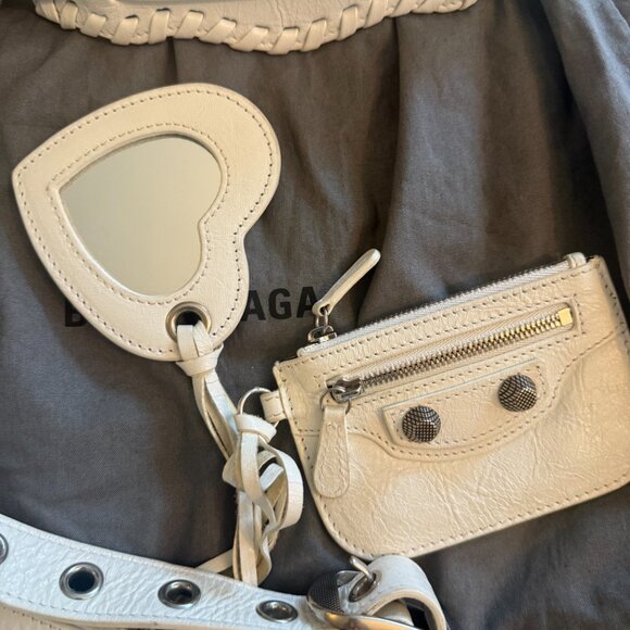 Balenciaga Le Cagole Leather Bag White XS - Picture 13 of 14